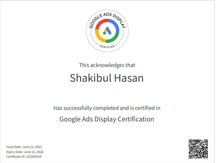 Google Ads Display Certification